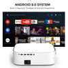 Smart Android Projector |500ANSI Lumens| AUTO FOCUS | Native 1080P Full HD | Bluetooth Wifi Projector 4K Supports Video Projectors