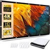 Projector Screen, 16:9 Foldable Anti-Crease 4K Full HD Home Theater Projection Screen For Office Presentation Indoor Outdoor