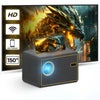 WiFi Portable Projector 150 ANSI Lumens Portable Outdoor Movie Projector with 200