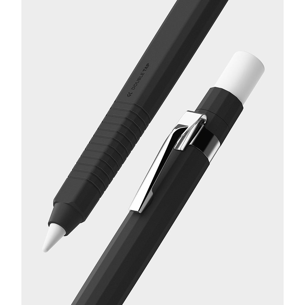 Apple Pencil (2nd generation) & Apple Pencil Pro | Silicone Drafting Pencil Case Cover | Black