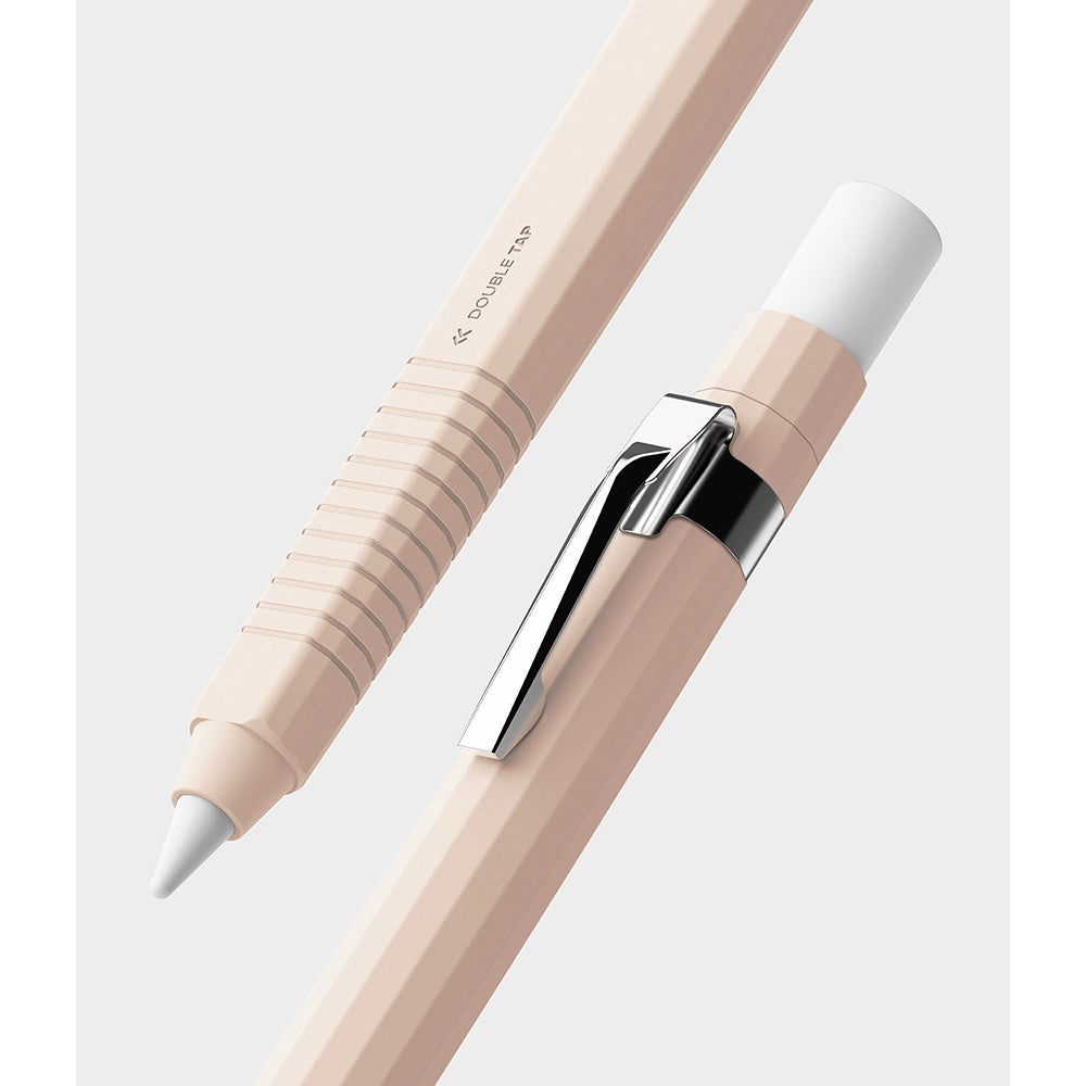 Apple Pencil (2nd generation) & Apple Pencil Pro | Silicone Drafting Pencil Case Cover | Pink Sand