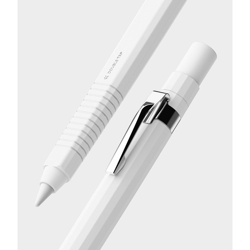 Apple Pencil (2nd generation) & Apple Pencil Pro | Silicone Drafting Pencil Case Cover | White