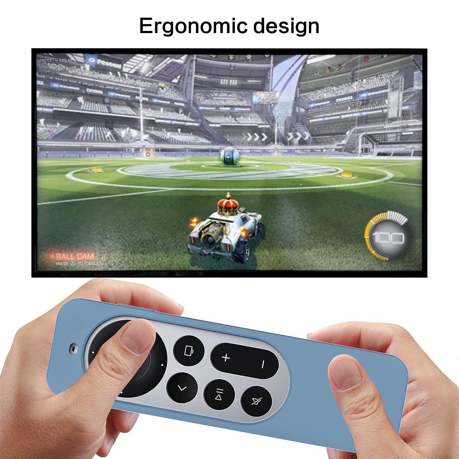 Apple TV 4K Siri Remote 2021 Anti Slip Silicone Case Cover | Black