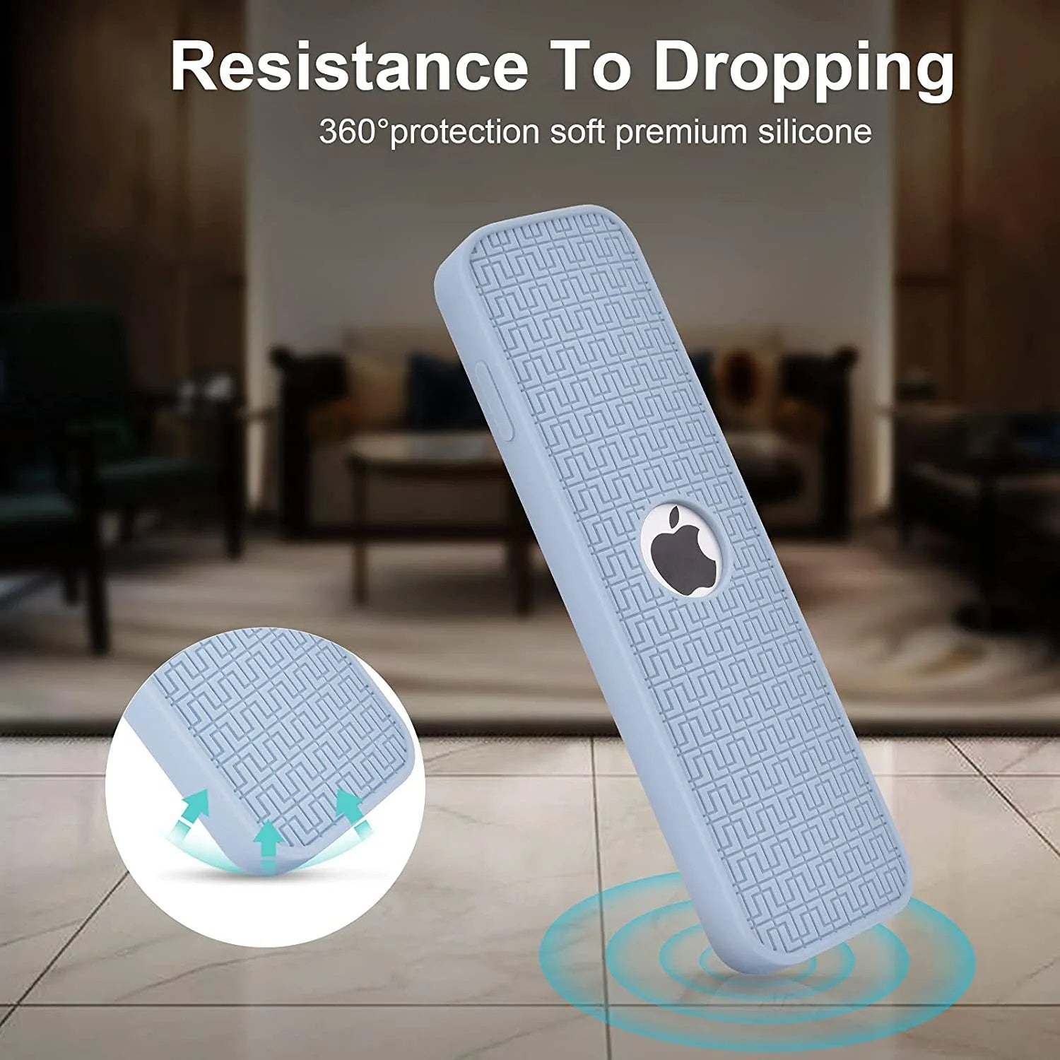 Apple TV 4K Siri Remote 2021 Anti Slip Silicone Case Cover | Black