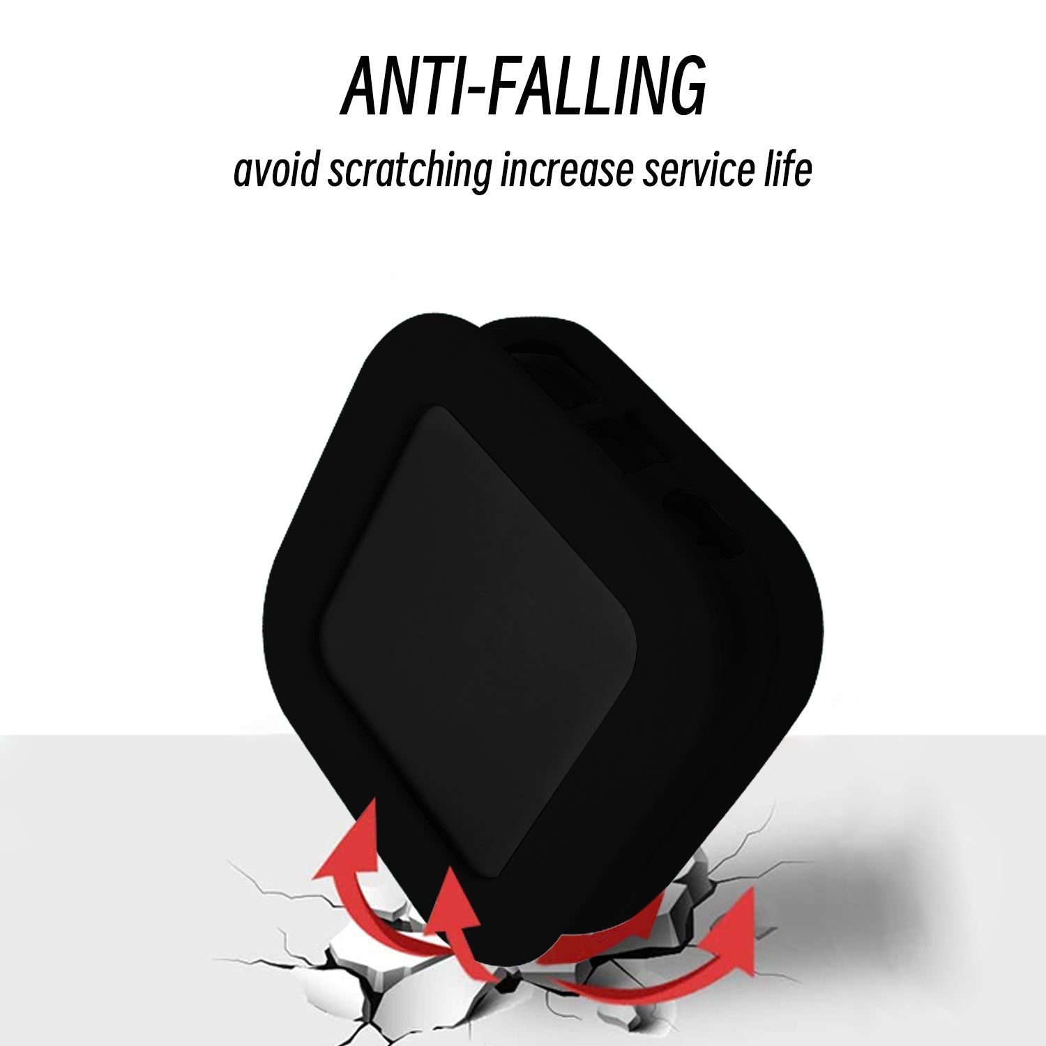 Silicone Case for 2022 Apple TV 4K Wi-Fi TV Box Remote Cover- White