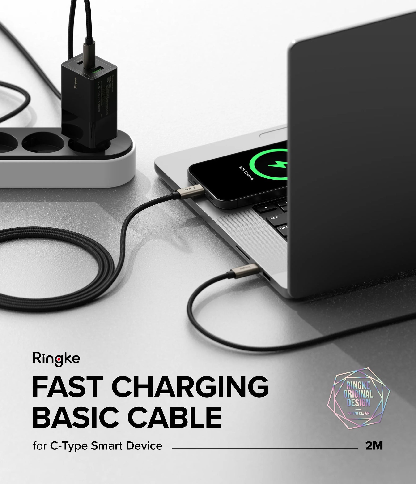 USB-C to USB-C Fast Charging Cable 2M – iPhone, Pixel