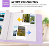 256 Pockets Photo Album for Fujifilm Instax Mini Camera | Leather Cover Photo Album | Instax Mini 12 11 9 40 90 8 7 Evo LiPlay Instant Camera | 2x3 Photo Album Book | Purple