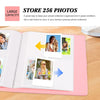 256 Pockets Photo Album for Fujifilm Instax Mini Camera | Leather Cover Photo Album | Instax Mini 12 11 9 40 90 8 7 Evo LiPlay Instant Camera | 2x3 Photo Album Book | Pink