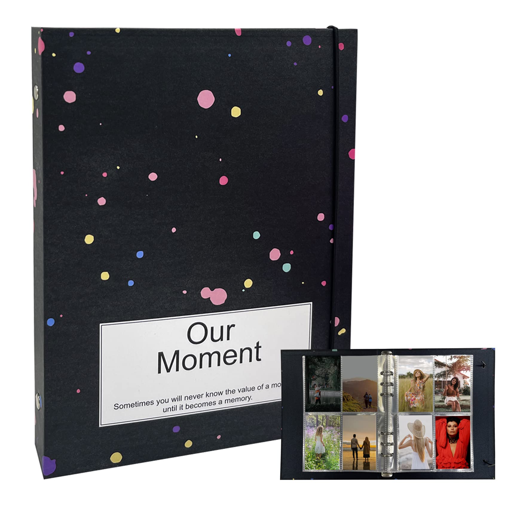 160 Pockets Photo Album with 30 Inner Pages A5 Photocard Holder | Sleeves 3 Inch Photo Album | Black