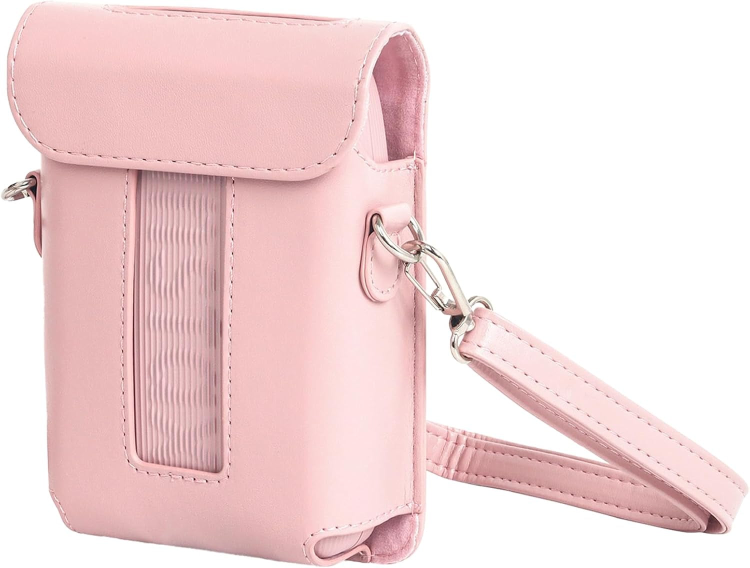 Fujifilm Instax Mini Link 3 Printer PU Leather Case |Carrying Case Accessories with Adjustable Shoulder Strap | Pink