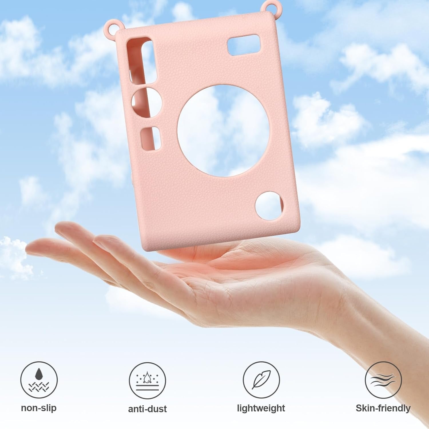 Fujifilm Instax Mini EVO Instant Camera Silicone Case | Protective Cover | Pink