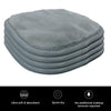 Pack Of 4 - Makeup Remover Cloth Soft Microfiber Reusable Facial Cleansing Towel- Grey