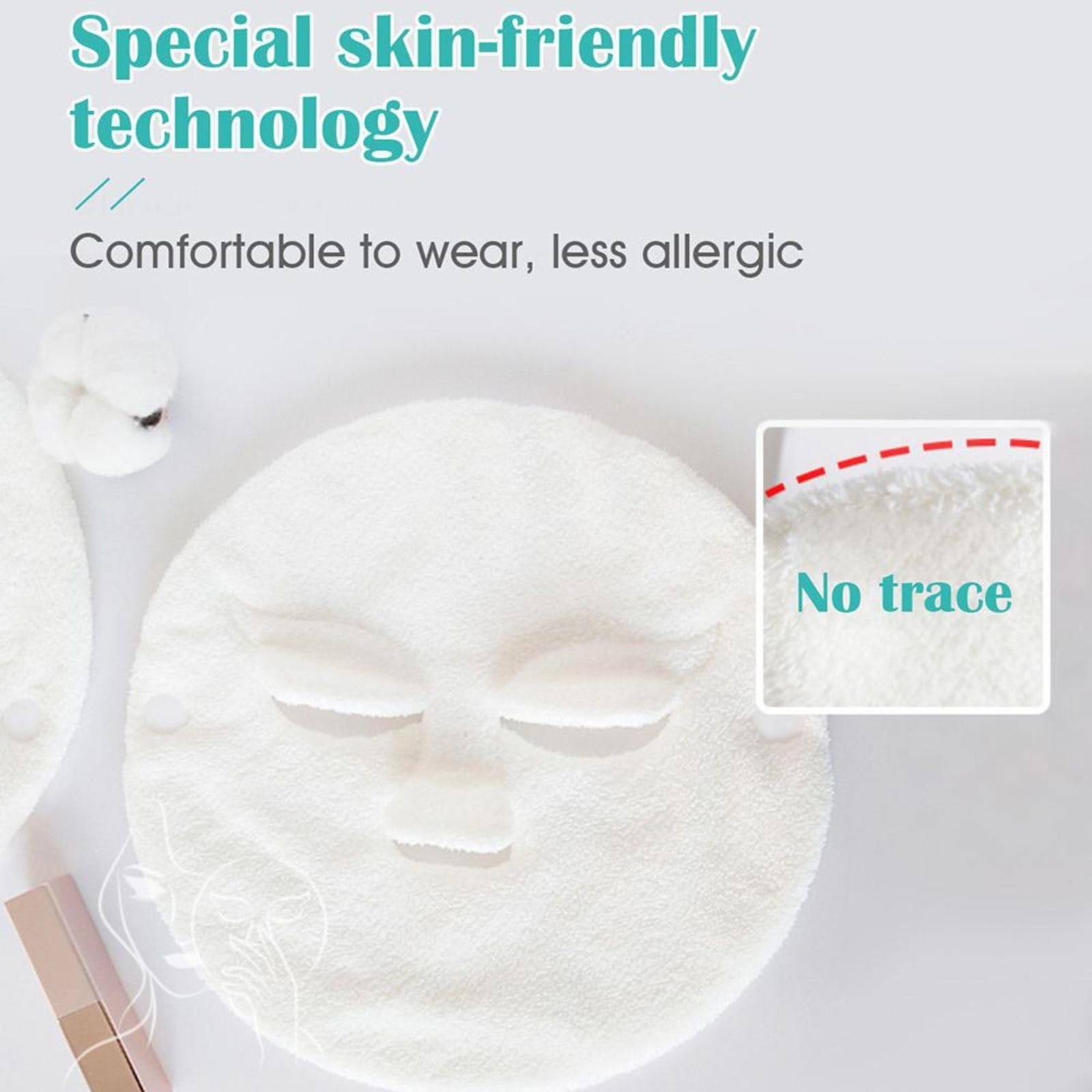Pack of 1 - Reusable Face Towel Masks Cold Hot Anti-Aging Facial Steamer Towel Mask Moisturizing Rejuvenation Beauty Skin Care Spa Towels