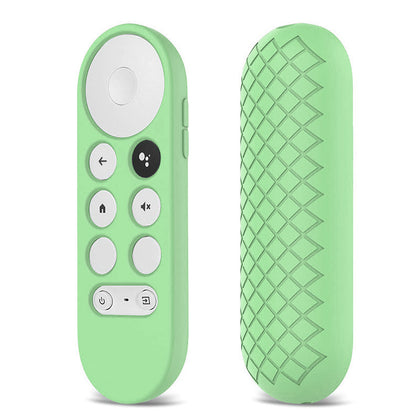 Silicone Case For Google Chromecast with Google TV 2020 Voice Remote, Anti Slip Protective Case Holder Skin Shockproof Bumper Cover Sleeve  - Mint Green