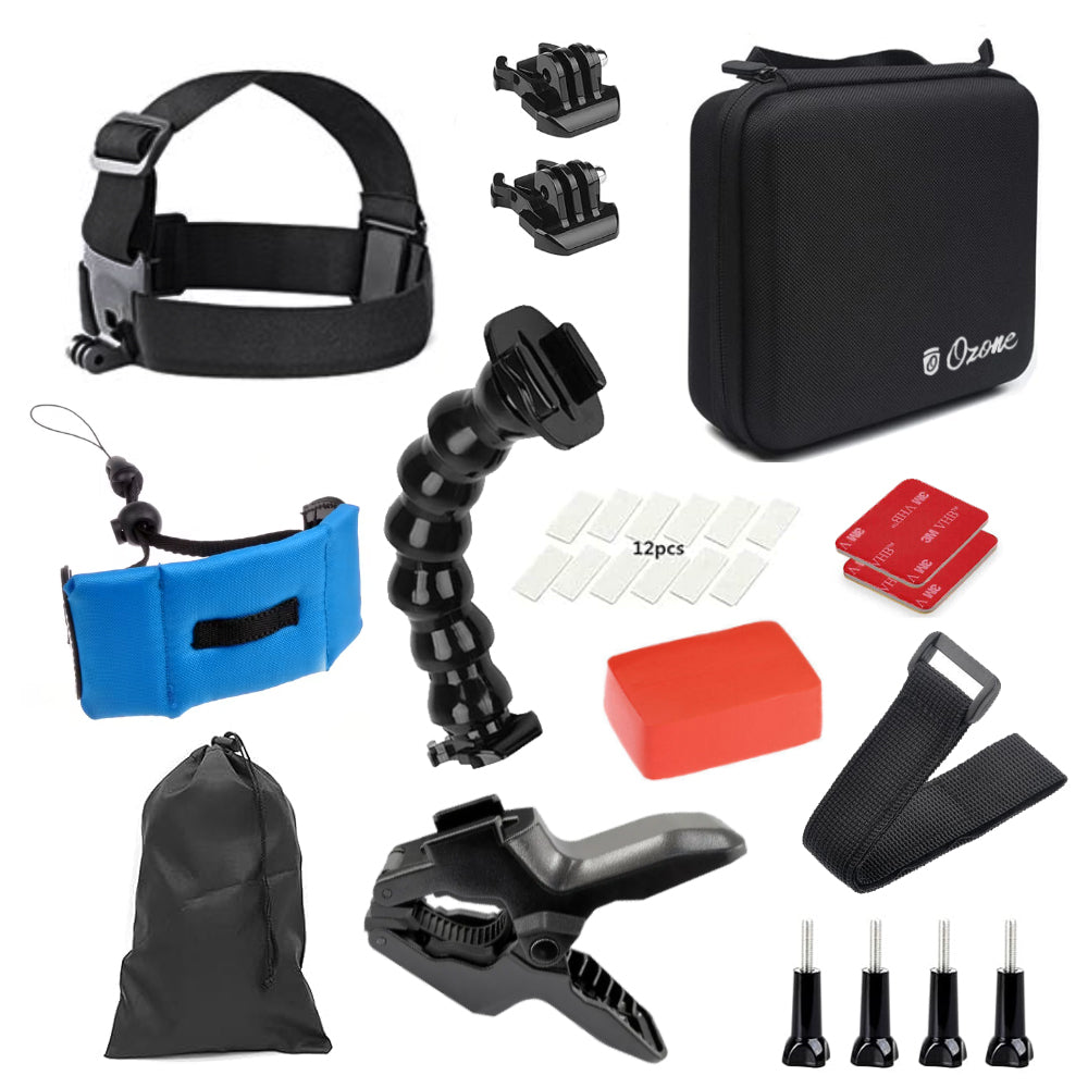 25 in 1 Action Camera Accessories Set Bundles Kit Compatible With Go Pro Hero 13 12 11 10 9 8 7, for DJI Osmo, for Insta360 and other Action cameras