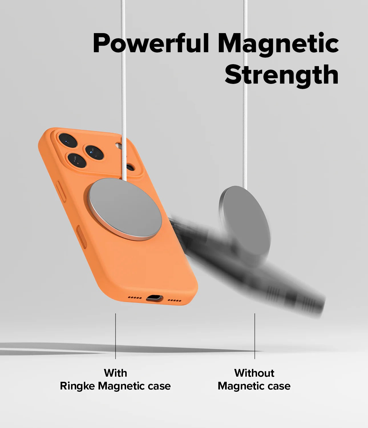 iPhone 17 Pro Case Cover | Silicone Magnetic Series | Tangerine