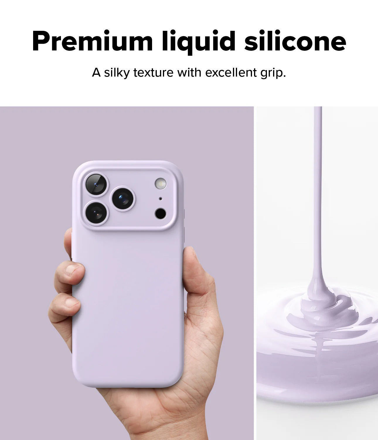 iPhone 17 Pro Case Cover | Silicone Magnetic Series | Light Purple