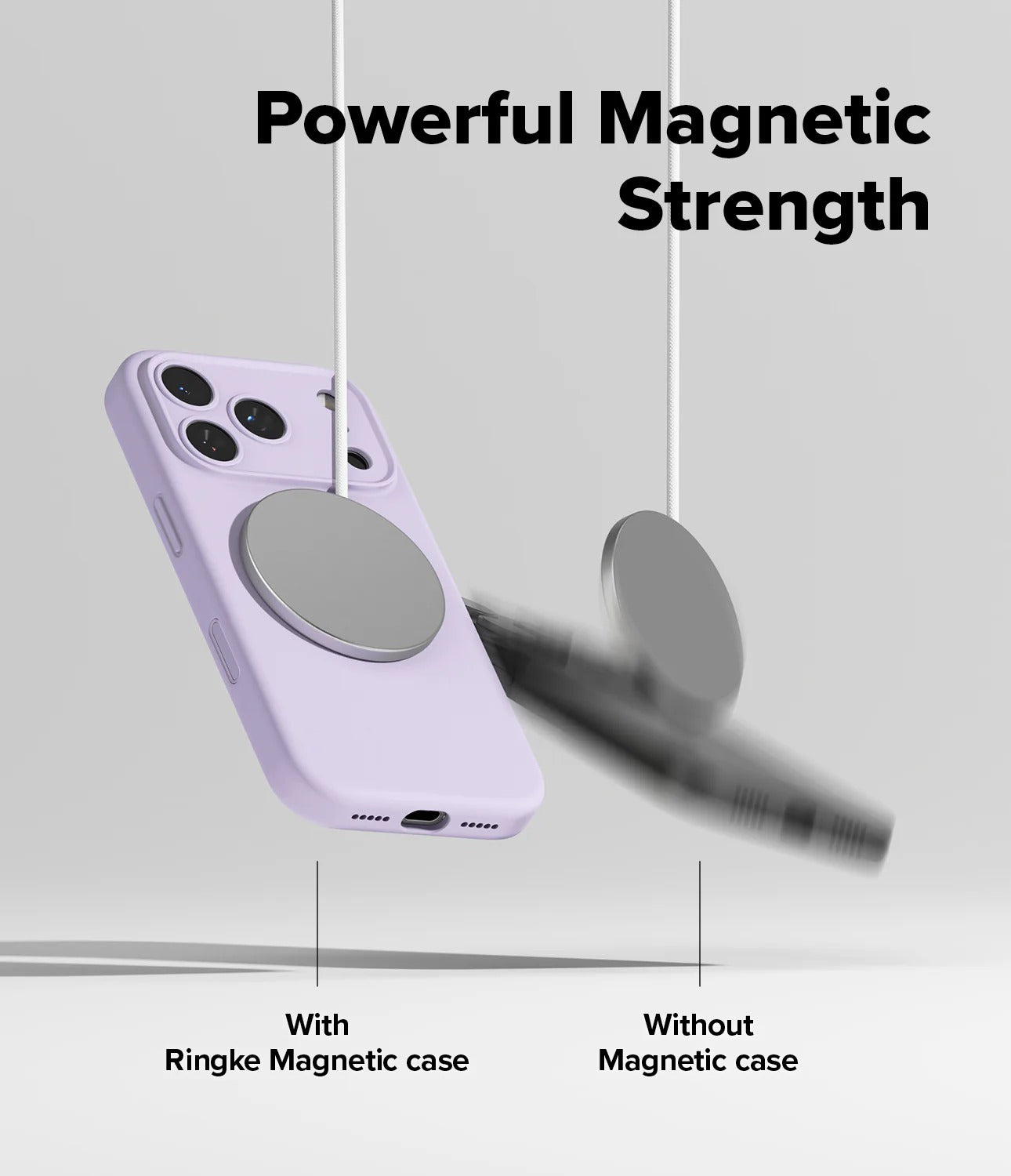 iPhone 17 Pro Case Cover | Silicone Magnetic Series | Light Purple