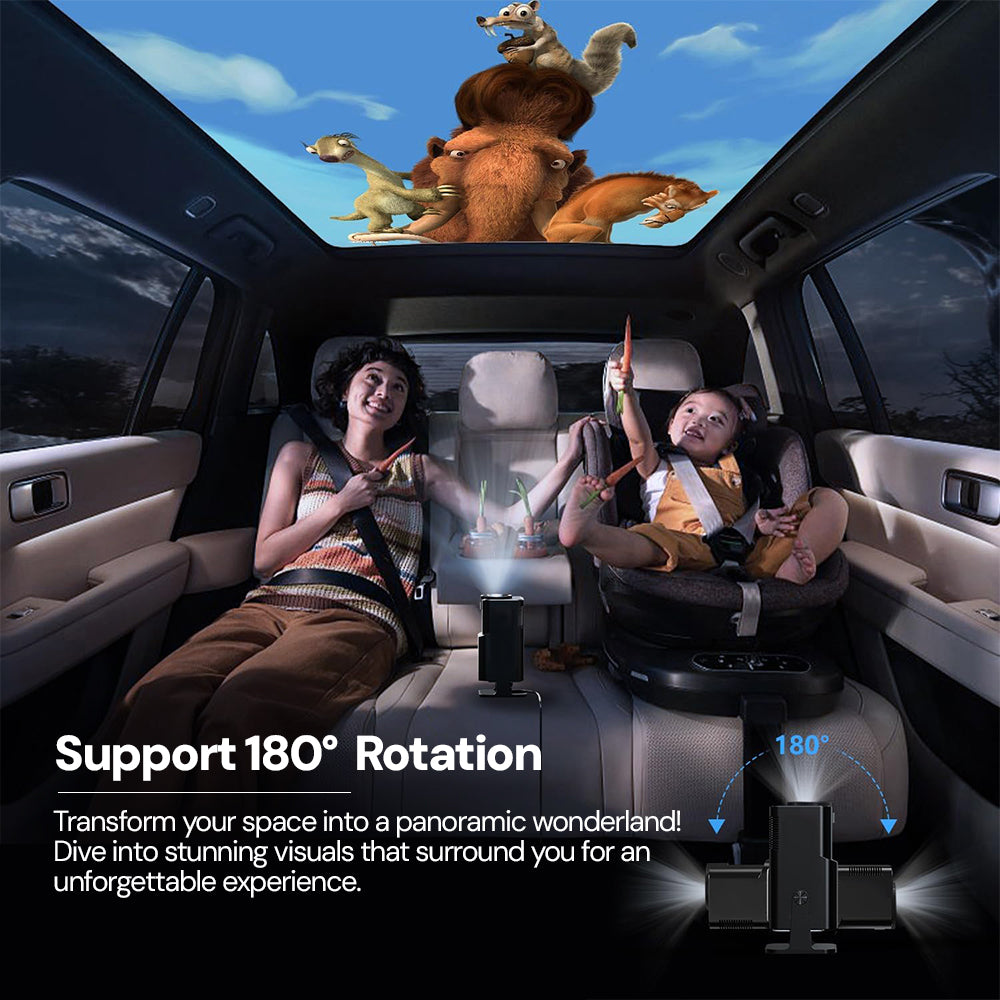 WP100 Mini Android Projector | Native 1080P Supports 4K| Dual Band WiFi and Bluetooth 5.0| Auto Focus & Keystone| Home theater video Projector