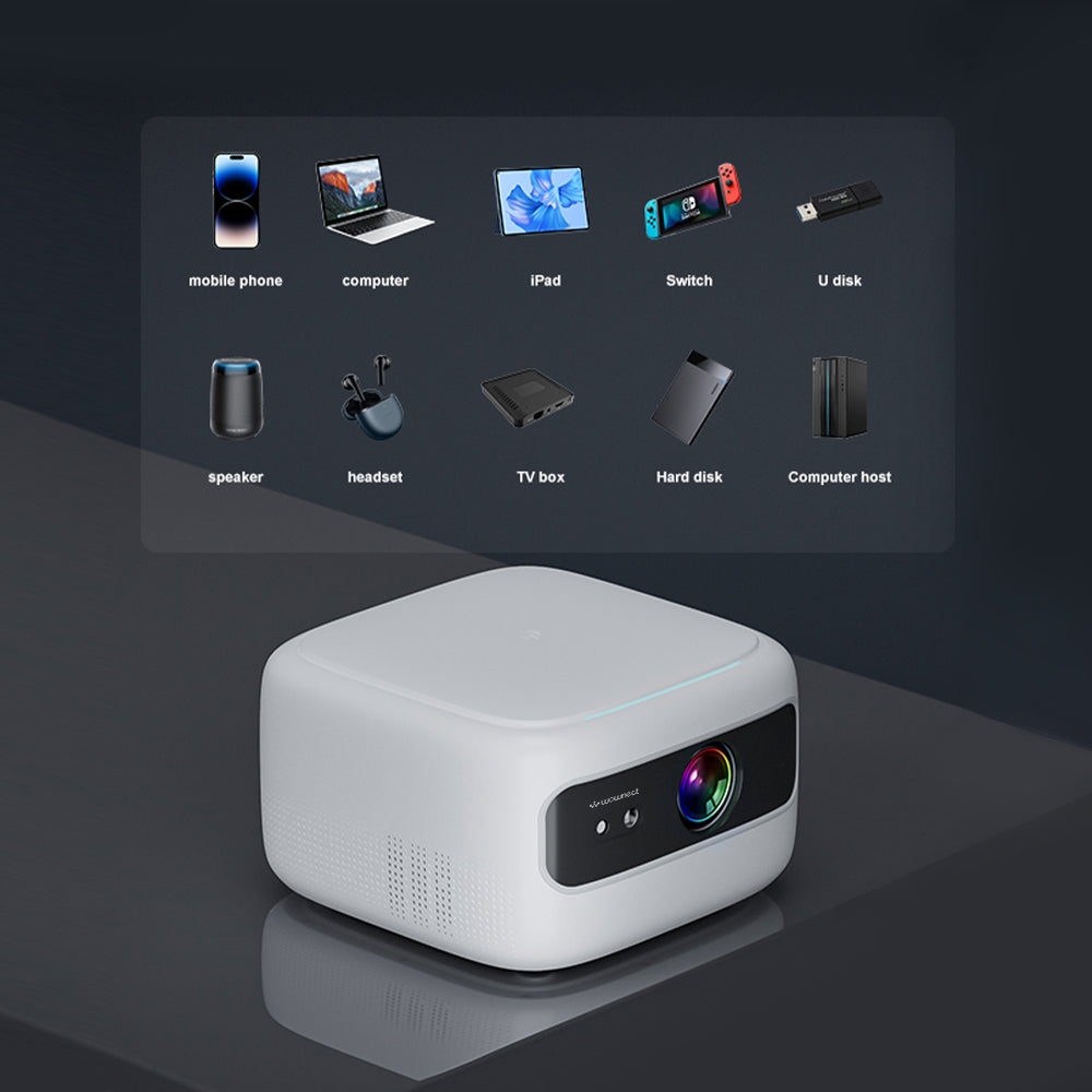 WP102 Mini Android Projector | Dual Band WiFi 2.4/5G | 180 ANSI Lumens |1080P Full HD Support| Screen Mirroring| Video Projector