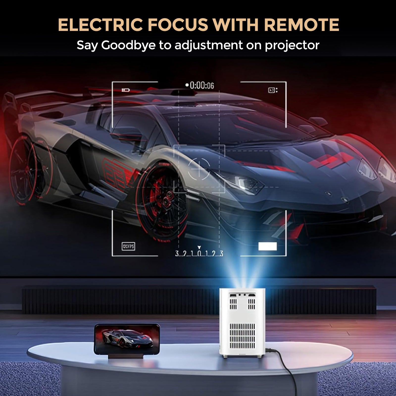 Smart Mini Android Projector 5500 Lumens with 150