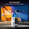 Smart Mini Android Projector 5500 Lumens with 100
