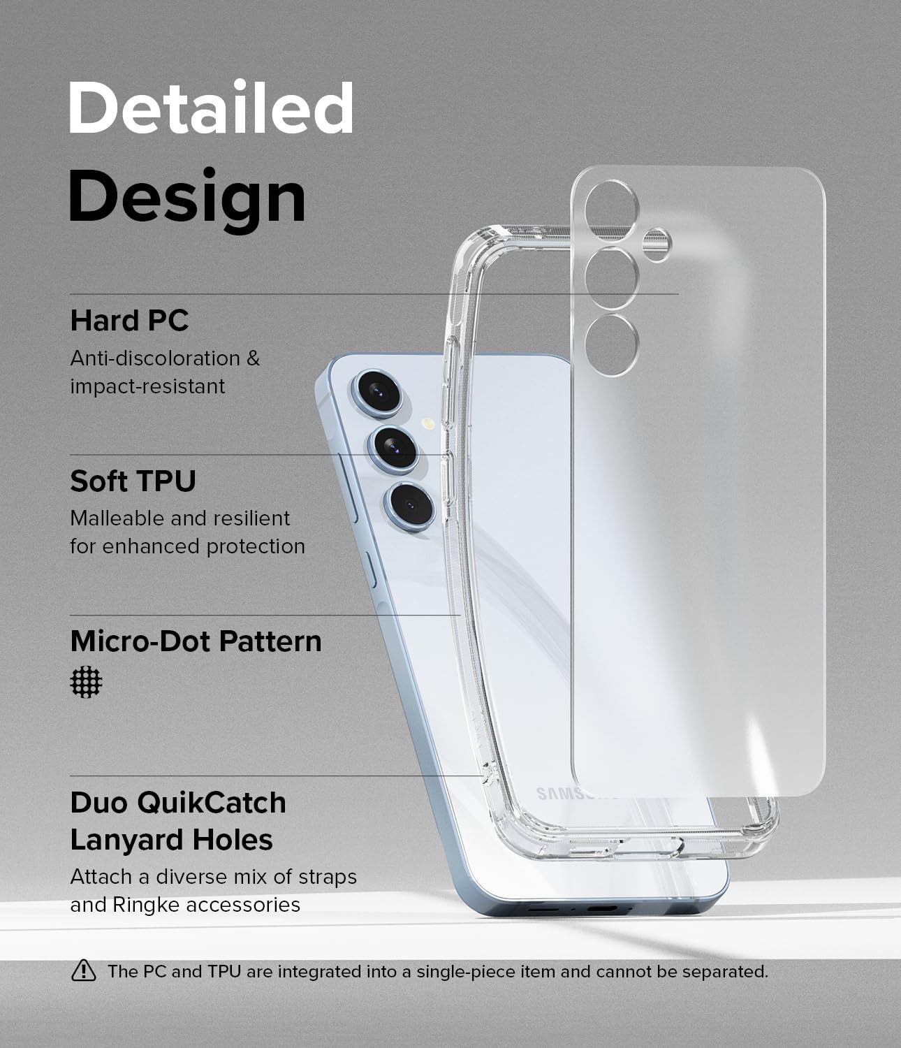 Ringke Samsung Galaxy A55 5G Fusion Series Case Cover - Matte Clear