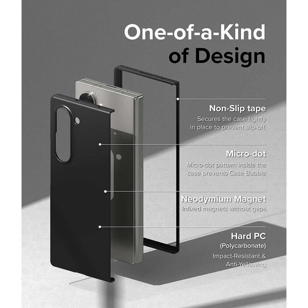 Samsung Galaxy Z Fold 6 Case Cover | Slim Magnetic Series | Black