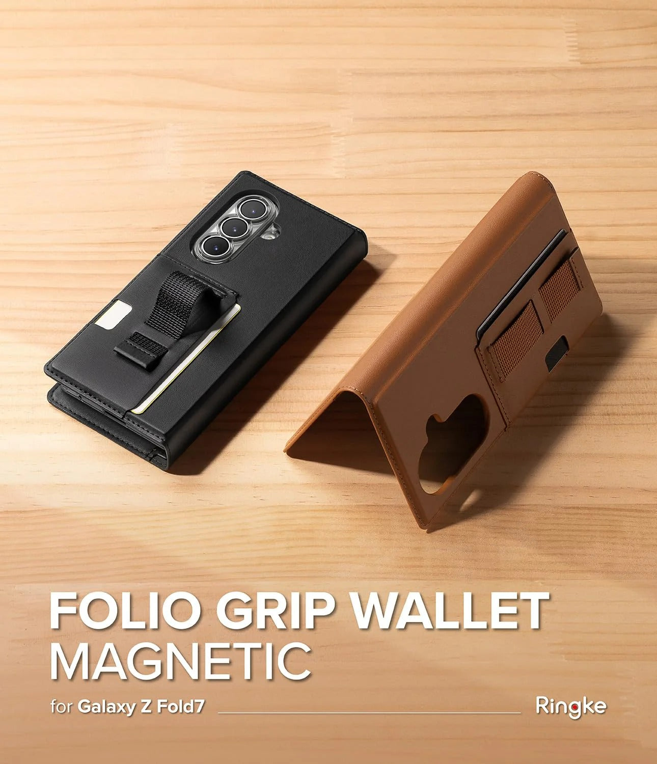 Samsung Galaxy Z Fold 7 Case Cover | Folio Wallet Magnetic |Black