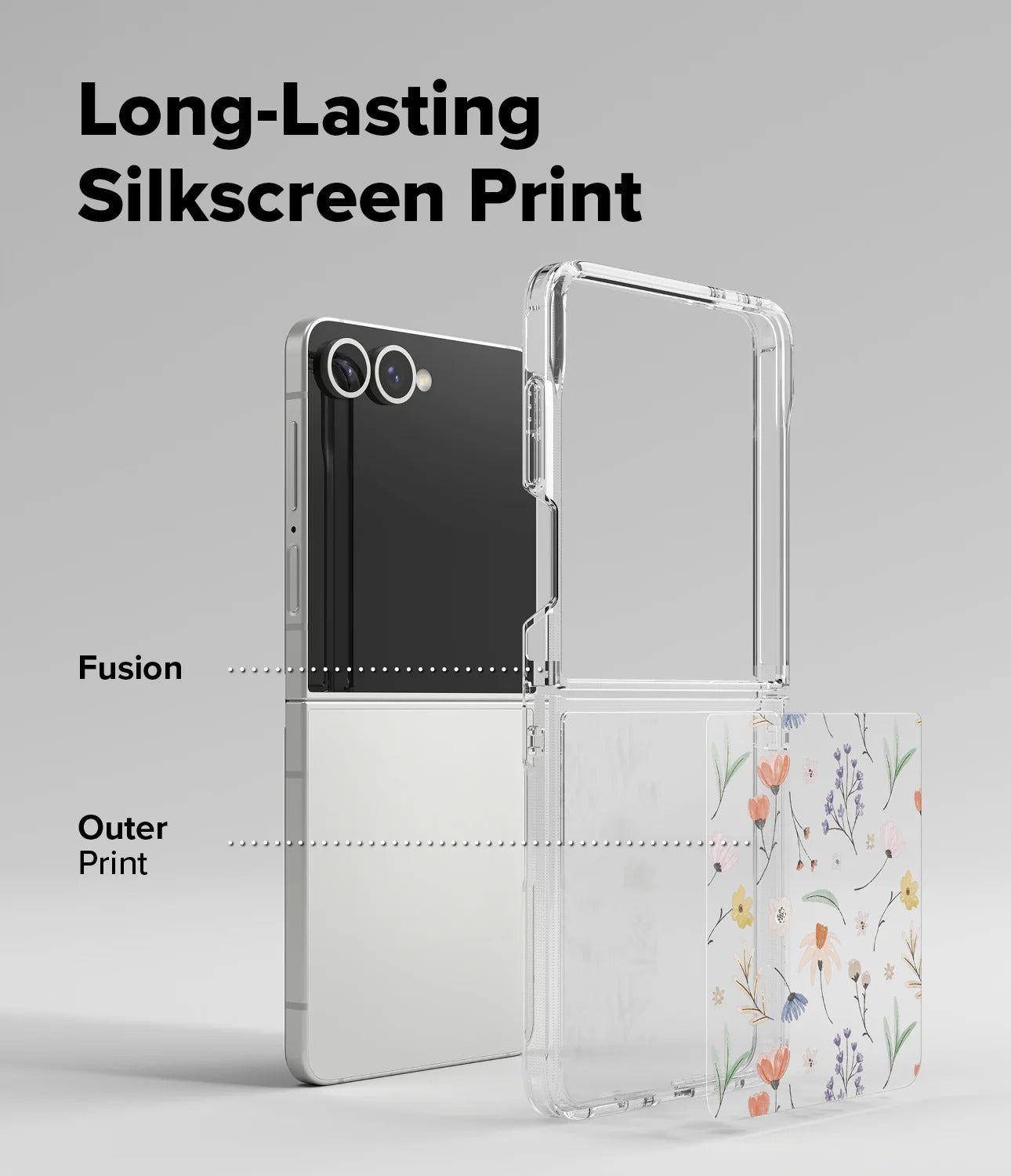 Samsung Galaxy Z Flip 7 Case| Fusion Design Series |Dry Flowers