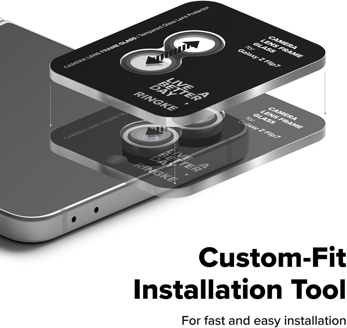 Samsung Galaxy Z Flip 7 Camera Lens Frame Glass Protector|2 Pack