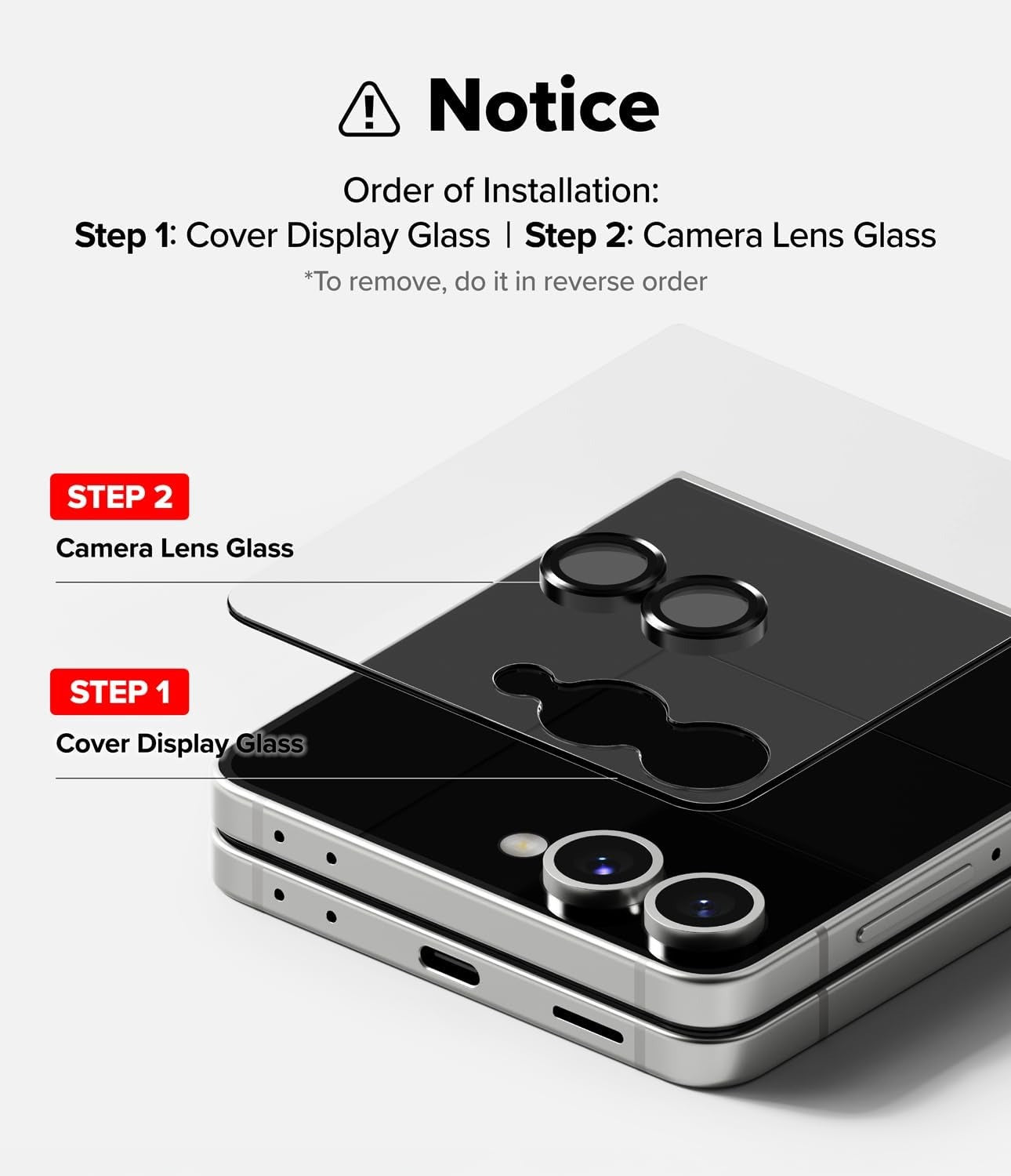 Samsung Galaxy Z Flip 7 Camera Lens Frame Glass Protector|2 Pack
