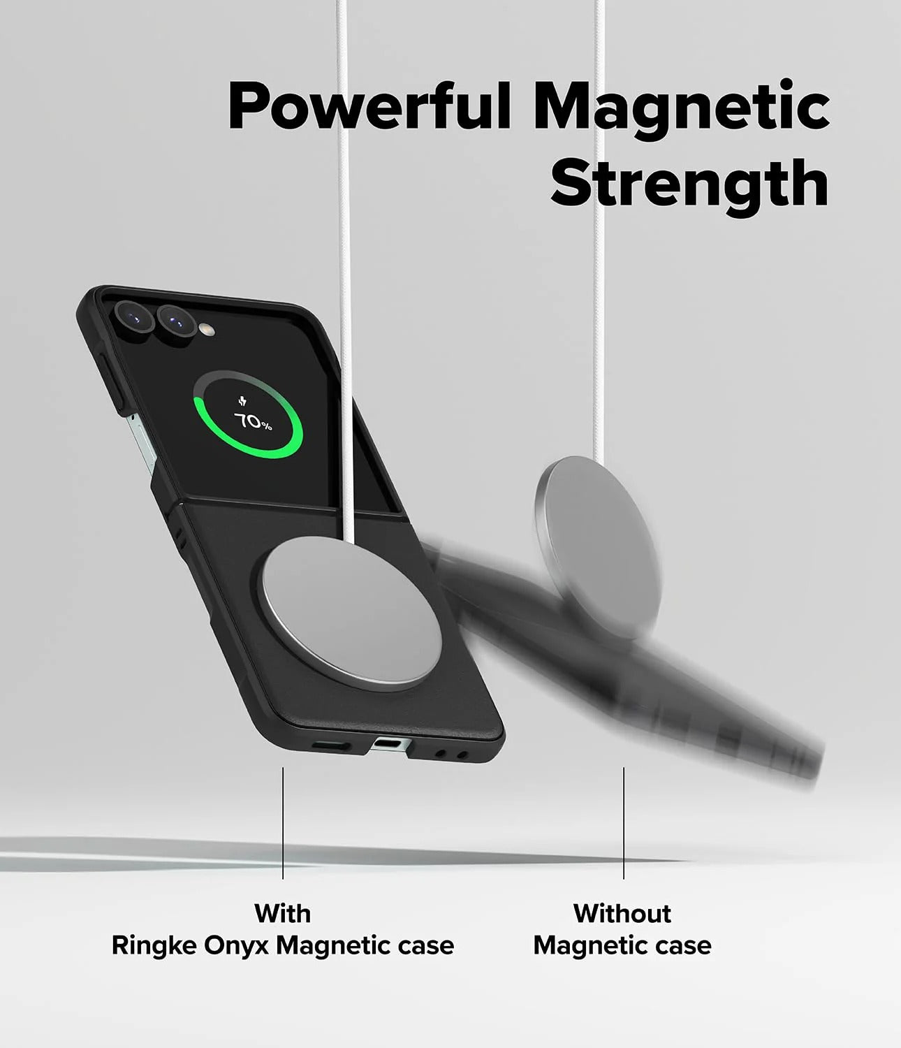 Samsung Galaxy Z Flip 7 Case Cover | Onyx Magnetic Series |Black