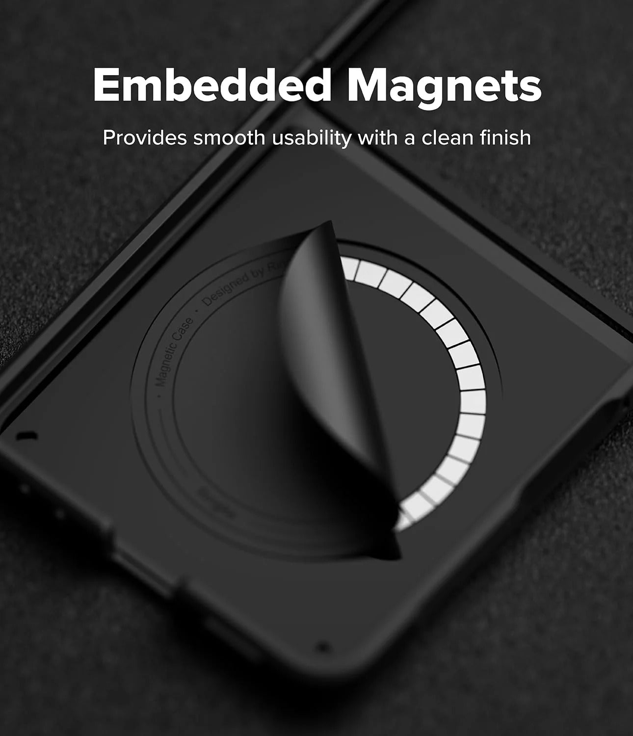 Samsung Galaxy Z Flip 7 Case Cover | Onyx Magnetic Series |Black