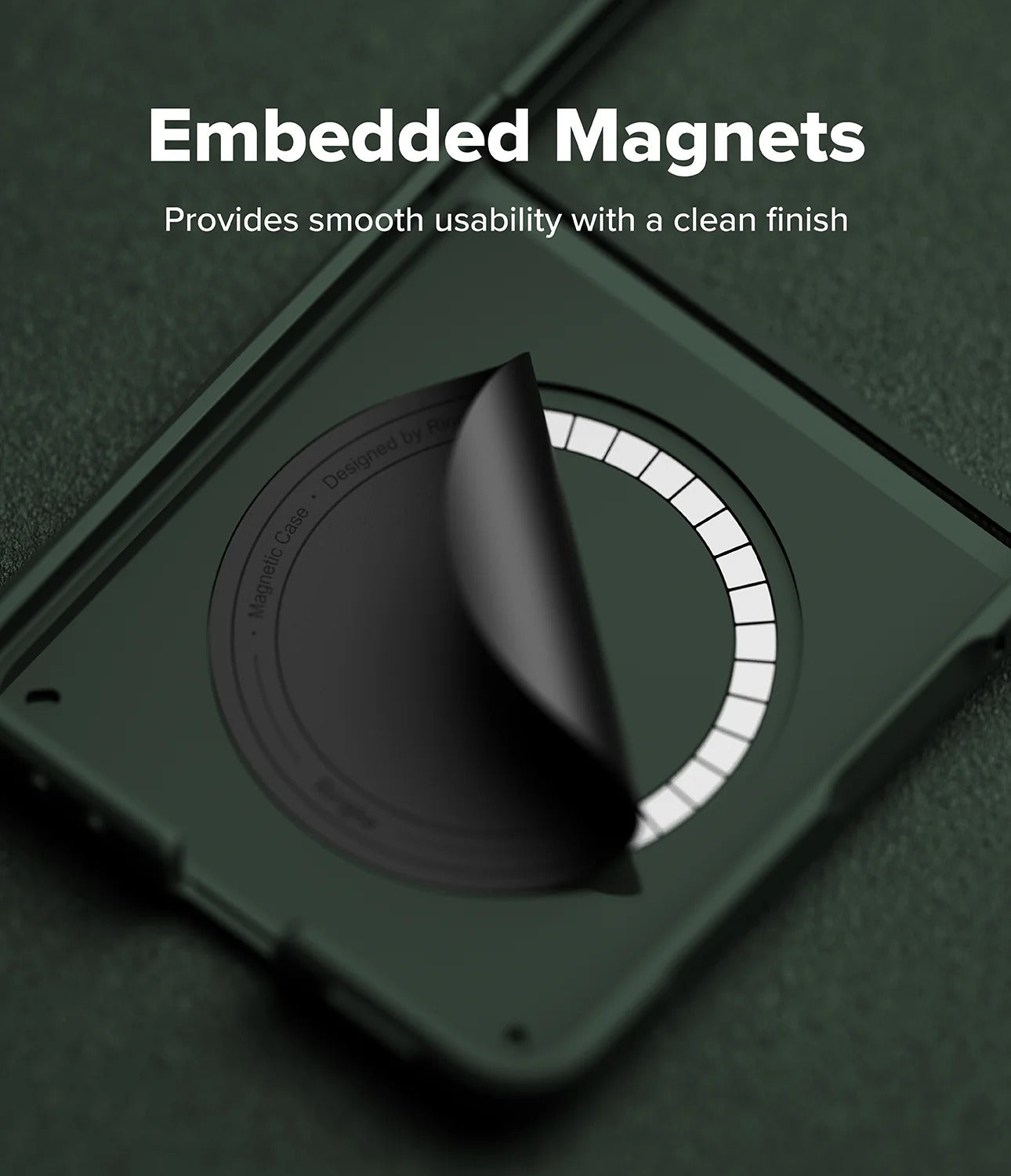 Samsung Galaxy Z Flip 7 Case Cover | Onyx Magnetic Series |Dark Green