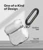 Hinge Case Designed for AirPods Pro (2nd) with Carabiner- Clear