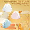Portable LED Night Light, Cute Cloud Mini Desk Lamp, Rechargeable Kids Night Light for Camping (Pink)