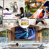Projector Screen with Stand |  16:9 HD 4K Wrinkle-Free Outdoor Movies Screen with Carrying Bag | Portable Indoor Outdoor Projection Screen