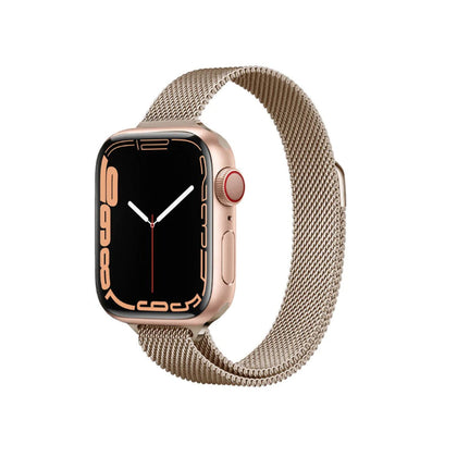 Apple Watch 42mm / 44mm / 45mm / 49mm | Slim Milanese Loop Watch Band Strap | Classic Gold