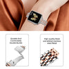 Apple Watch 41mm / 40mm / 38mm | Slim Metal Straps |Silver/Rose Gold & Black