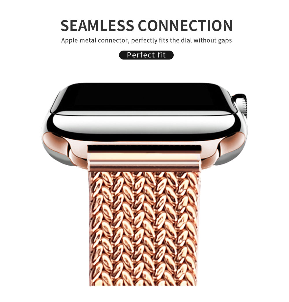 Thin Narrow Slim Metal Straps for Apple Watch Series 10  Ultra 2  8 Ultra  9  8  7  6 -Sliver/Rose Gold