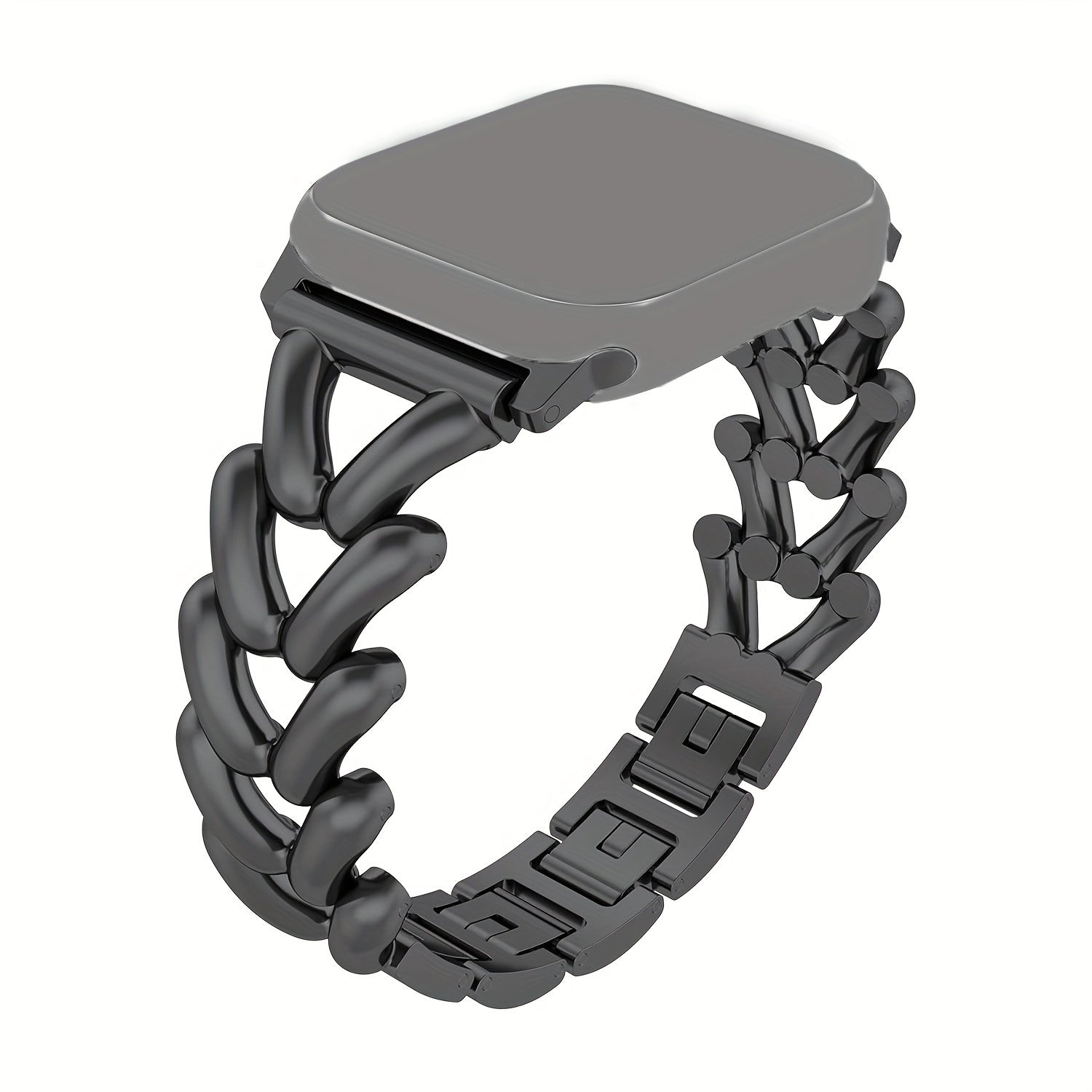 Metal Straps For Apple watch Band 38mm 40mm 41mm | Jewelry Herringbone Design - Black