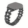 Metal Straps For Apple watch Band 38mm 40mm 41mm | Jewelry Herringbone Design - Black