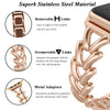 Metal Straps For Apple watch Band 38mm 40mm 41mm | Jewelry Herringbone Design - Rose Gold