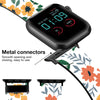Silicone Bands For Apple Watch Straps 38mm 40mm 41mm Women Men -Flowers Pattern