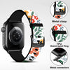 Silicone Bands For Apple Watch Straps 38mm 40mm 41mm Women Men -Flowers Pattern