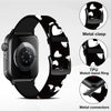 Silicone Bands For Apple Watch Straps 38mm 40mm 41mm Women Men - Black & White Hearts