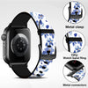 Silicone Bands For Apple Watch Straps 38mm 40mm 41mm Women Men - Blue Flowers
