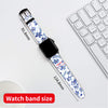 Silicone Bands For Apple Watch Straps 38mm 40mm 41mm Women Men - Blue Flowers