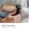 Stainless Steel Watch Band with Case Compatible with Apple Watch Series 9/8/7 (45mm)- Classic Silver Black